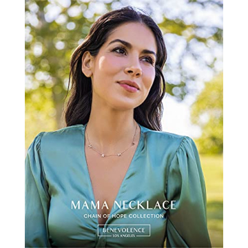 Benevolence LA Womens, Mama Necklace Dainty Necklace, 14k Gold Dipped Necklaces, Gifts for Mom | Gold Necklace, Mom Necklace, Necklaces for Mom, Travel Accessories, Designed in California