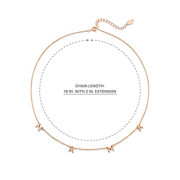 Benevolence LA Womens, Mama Necklace Dainty Necklace, 14k Gold Dipped Necklaces, Gifts for Mom | Gold Necklace, Mom Necklace, Necklaces for Mom, Travel Accessories, Designed in California