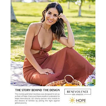 Benevolence LA Womens, Mama Necklace Dainty Necklace, 14k Gold Dipped Necklaces, Gifts for Mom | Gold Necklace, Mom Necklace, Necklaces for Mom, Travel Accessories, Designed in California