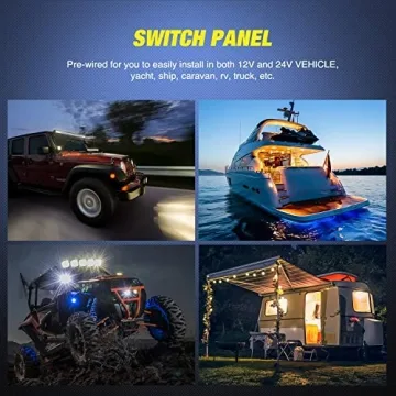 Nilight Aluminum LED Toggle Switch Panel for Vehicles