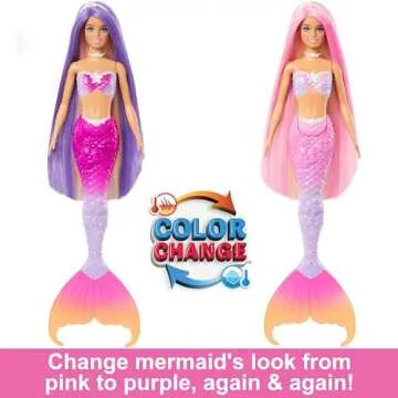 Barbie Malibu Mermaid Doll with Color-Changing Features