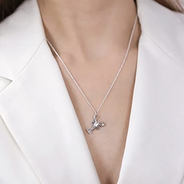 Boma Jewelry Crawfish Lobster Necklace in Sterling Silver