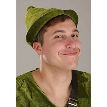 Classic Peter Pan Costume Adult Halloween Costume - XL Bundle w/Toy Dagger Green
