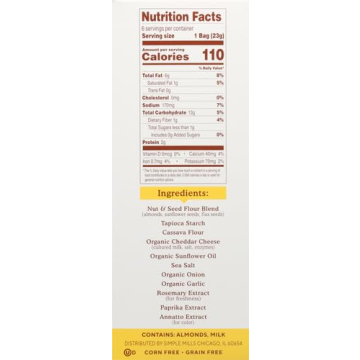 Simple Mills Gluten-Free Almond Flour Crackers Healthy Snack