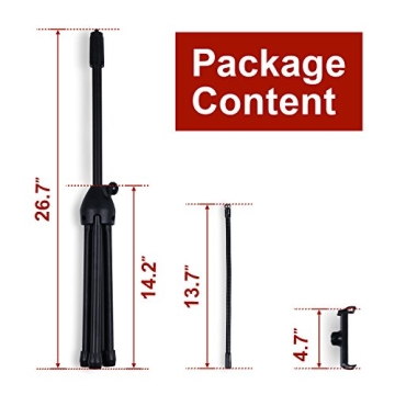 Kaforise Adjustable Cell Phone Tripod - Universal Smartphone Holder