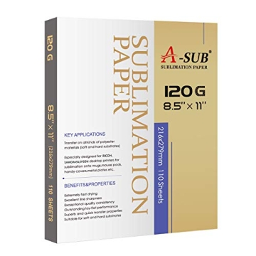 A-SUB 120G Sublimation Paper - 110 Sheets for Versatile Crafting