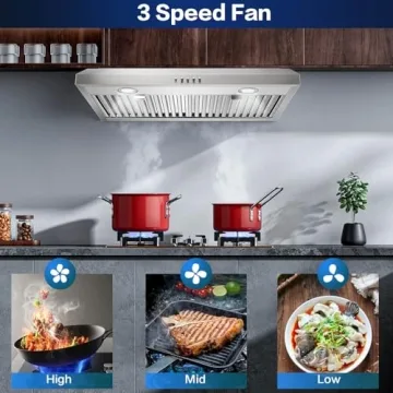 30" SNDOAS Stainless Steel Range Hood - Versatile and Powerful