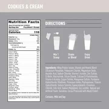 Isopure Whey Isolate Protein Powder, Zero Carb, Cookies & Cream