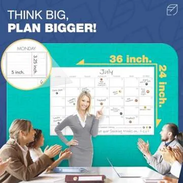 Large Dry Erase Wall Calendar for School & Office