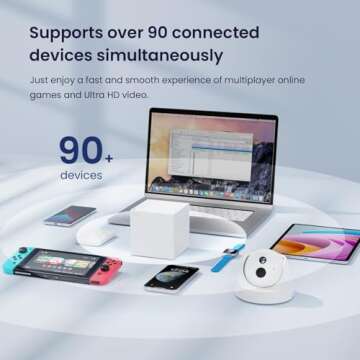 Tenda Nova Mesh WiFi System MW6 - Covers up to 6000 sq.ft - AC1200 Whole Home WiFi Mesh System - Gigabit Dual-Band Mesh Network for 90 Devices - Replaces Wireless Router and WiFi Extender - 3-Pack