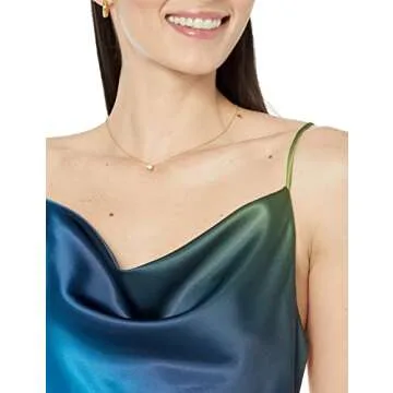 Stylish Blue Ombre Cowl Neck Slip Dress for Women