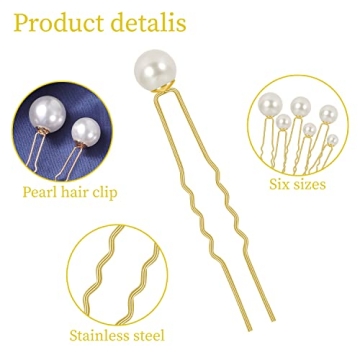 BESARME Pearl Hair Pins - Elegant 36 Pcs Set