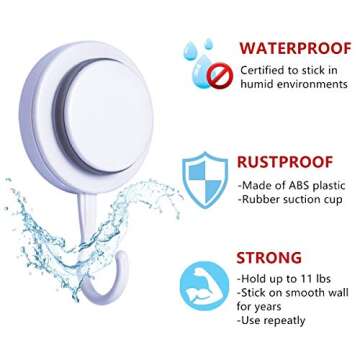 Traceless Self-Adhesive Hooks for Bathroom & Kitchen