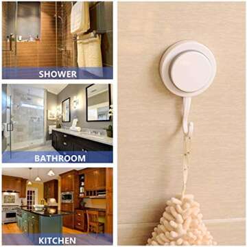 Traceless Self-Adhesive Hooks for Bathroom & Kitchen