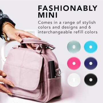 Flint Classic Retractable Lint Roller, Small and Portable Lint Rollers for Removing Dust and Pet Hair from Clothes and Fabrics, 30 Sheets, Black