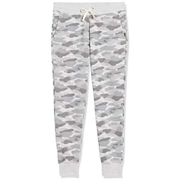 Amazon Essentials Women's Fleece Jogger Sweatpant (Available in Plus Size), Light Grey Camo, Small