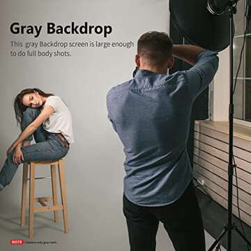 NEEWER 6x9 feet/1.8x2.8m Photo Studio 100% Pure Polyester Collapsible Backdrop Background for Photography, Video and Television (Backdrop ONLY) - Grey