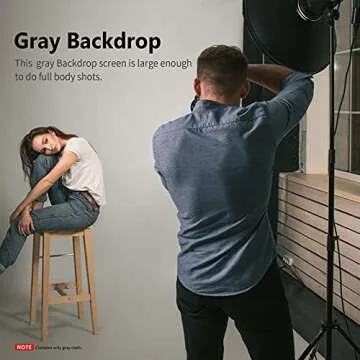 NEEWER 6x9 feet/1.8x2.8m Photo Studio 100% Pure Polyester Collapsible Backdrop Background for Photography, Video and Television (Backdrop ONLY) - Grey