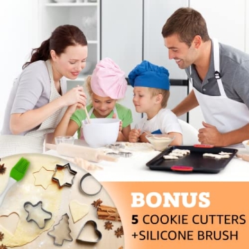 Premium Non-Stick Baking Pans Set of 4 for Easy Baking