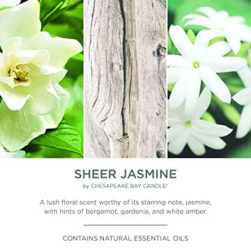 Chesapeake Bay Candle PT42073 Candle, Multi-Wick Ceramic, Sheer Jasmine, Home Décor