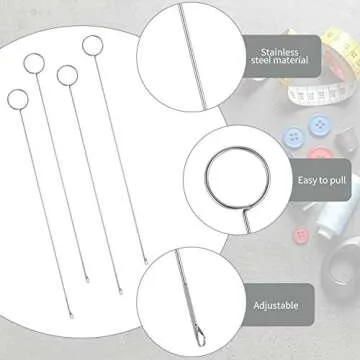 Durable Sewing Loop Turner Hook Set - 4 Pieces