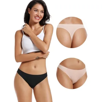 Voenxe Seamless Women Thongs Invisible Breathable Comfortable
