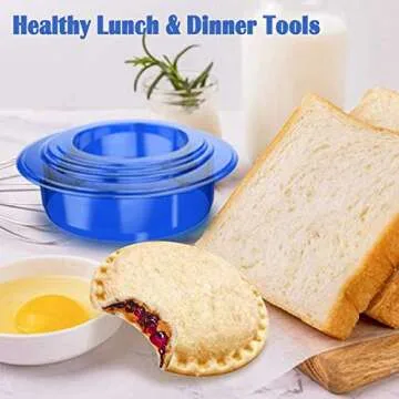 Ansbes Sandwich Cutter and Sealer Uncrustable Sandwich Maker Sandwich Shapes Cutter Sandwich Bread Crust Cutter Decruster and Sealer (Heart, Star, Circle)