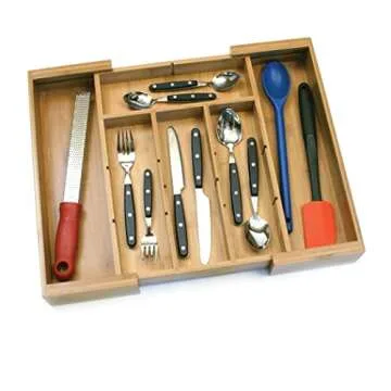Expandable Bamboo Drawer Organizer Perfect for Storage
