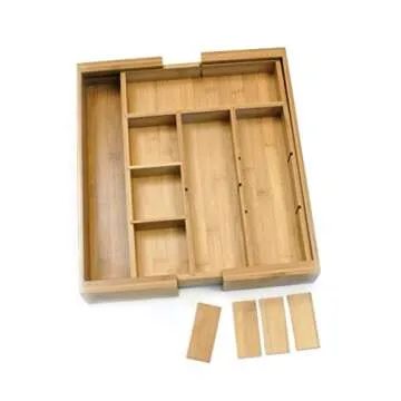 Expandable Bamboo Drawer Organizer Perfect for Storage