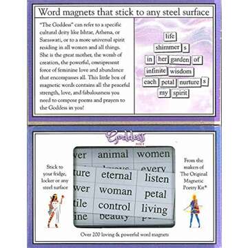 Magnetic Poetry - Goddess Poet Kit - Words for Refrigerator - Write Poems and Letters on The Fridge ...