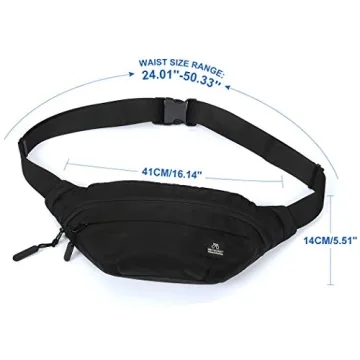 Large Waterproof Fanny Pack for Men Women with Adjustable Strap