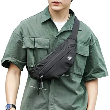 Large Waterproof Fanny Pack for Men Women with Adjustable Strap