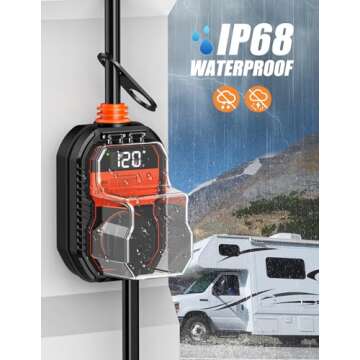 TOWTAMER RV Surge Protector 30 Amp with LED Display