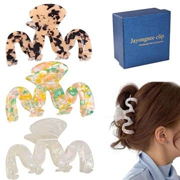 Jayongnee Iridescent Large Hair Clips - Stylish and Functional