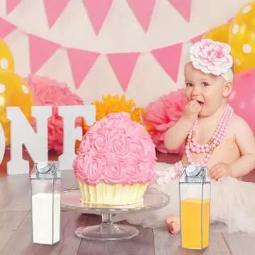 17 oz Milk Carton Water Bottles Clear Plastic Milk Box Portable Reusable Square Juice Bottles for Outdoor Sports Travel Camping Activities(2 Pieces)