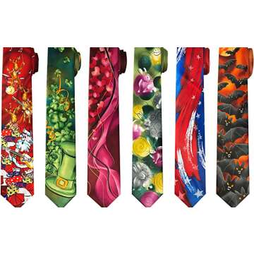 Jerry Garcia Tie Set - Artistic & Colorful Accessories