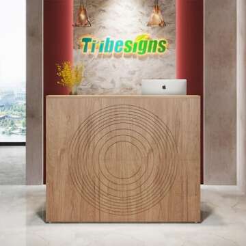 Tribesigns Modern Reception Desk for Office and Retail
