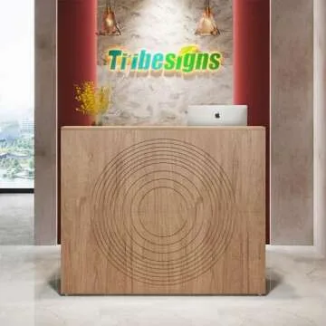 Tribesigns Modern Reception Desk for Office and Retail