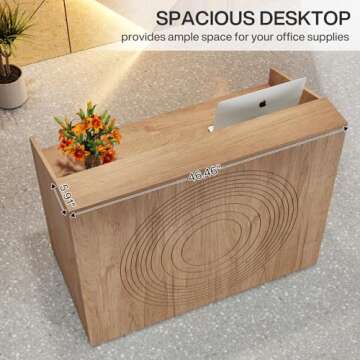 Tribesigns Modern Reception Desk for Office and Retail