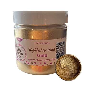 GOLD HIGHLIGHTER DUST METALLIC 4 OZ BY OH SWEET ART