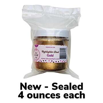 GOLD HIGHLIGHTER DUST METALLIC 4 OZ BY OH SWEET ART