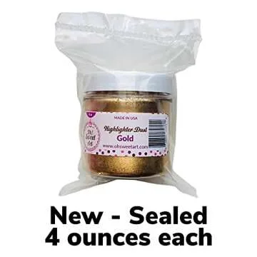 GOLD HIGHLIGHTER DUST METALLIC 4 OZ BY OH SWEET ART