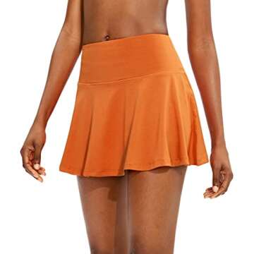 SANTINY Pleated Tennis Skirt for Women with 4 Pockets Women's High Waisted Athletic Golf Skorts Skir...