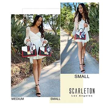 Scarleton Handbags for Women, Purses for Women, Crossbody Bags for Women, Top Handle Shoulder Bag with Scarf, H2065