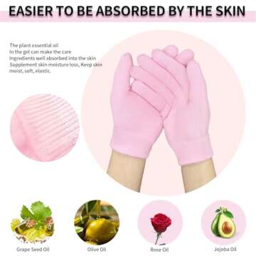 ZFYOUNG Moisturizing Socks & Gloves Set,Silicone Socks Gel Gloves for Women,Aloe Gel Socks,spa Socks...