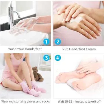 ZFYOUNG Moisturizing Socks & Gloves Set,Silicone Socks Gel Gloves for Women,Aloe Gel Socks,spa Socks,Soften Repairing Dry Cracked Hands and Feet Skin SPA Care (Glove+Socks, Pink)