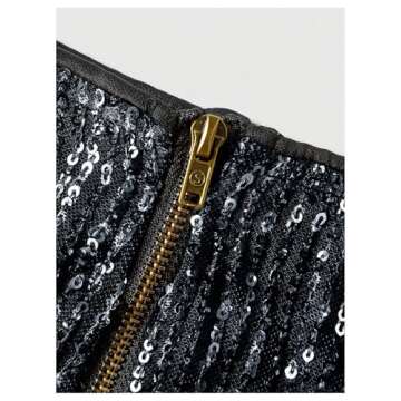 BEAUDRM Women's Y2K Leopard Print Short Vintage Sequin Track Shorts Elastic Waist Skinny Party Sexy Mini Shorts Grey X-Large