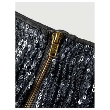 BEAUDRM Women's Y2K Leopard Print Short Vintage Sequin Track Shorts Elastic Waist Skinny Party Sexy Mini Shorts Grey X-Large