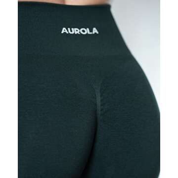 AUROLA Intensify Workout Shorts for Women Seamless Scrunch Short Gym Yoga Running Sport Active Exercise Fitness Shorts(S,Ponderosa Green)