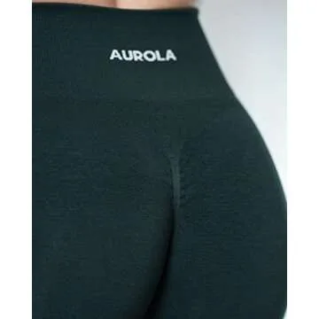 AUROLA Intensify Workout Shorts for Women Seamless Scrunch Short Gym Yoga Running Sport Active Exercise Fitness Shorts(S,Ponderosa Green)